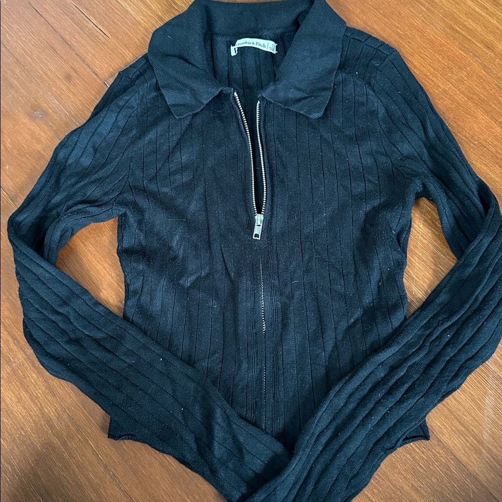 A&F Zipper Polo Shirt - Picture 2 of 2